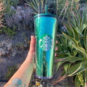 Starbucks Holiday 2019 Green Metallic Tumbler